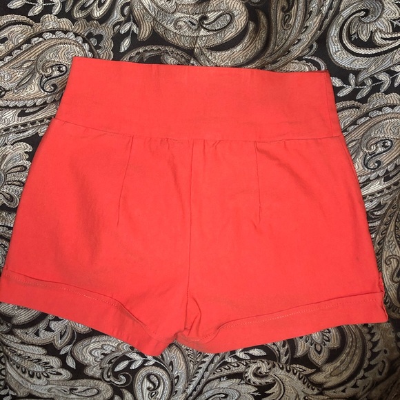 Valia High waisted Coral/Orange shorts! - Picture 5 of 6